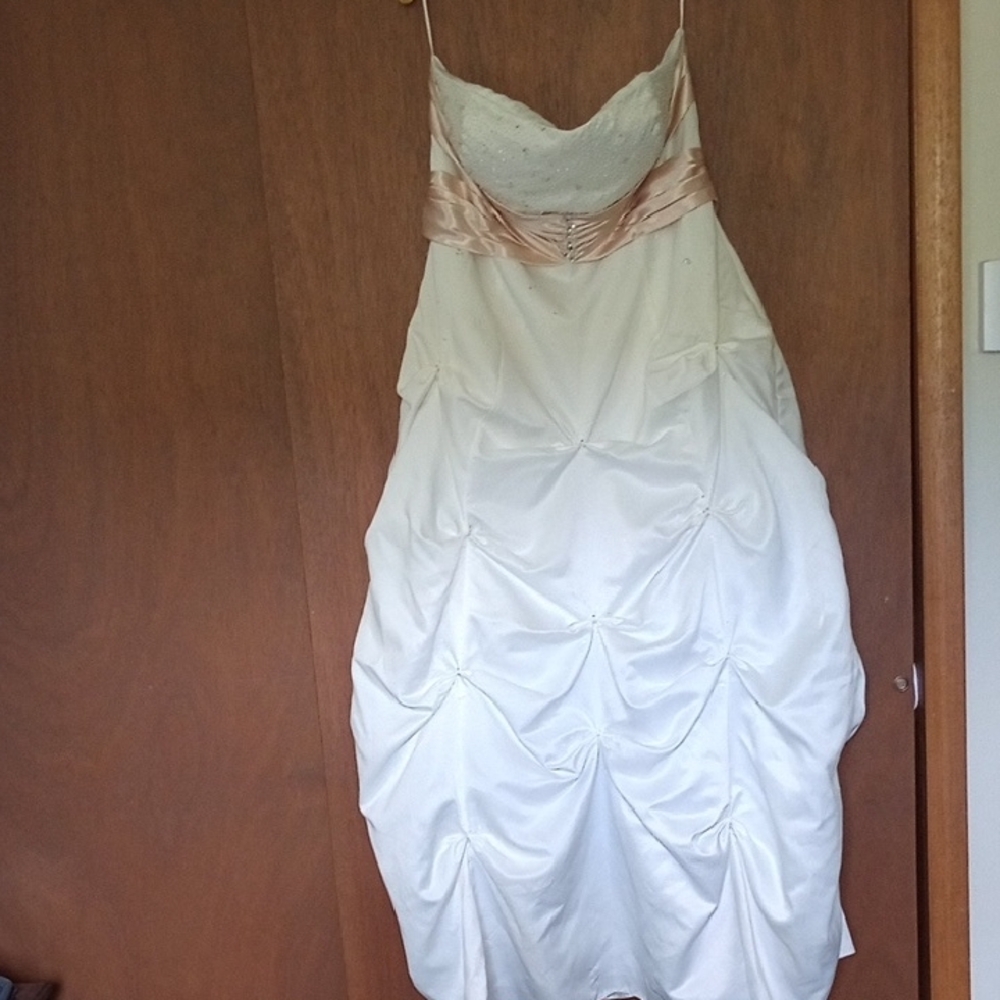 Elegant White and Pink Women's Dress
